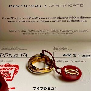 Cartier trinity ring new never use